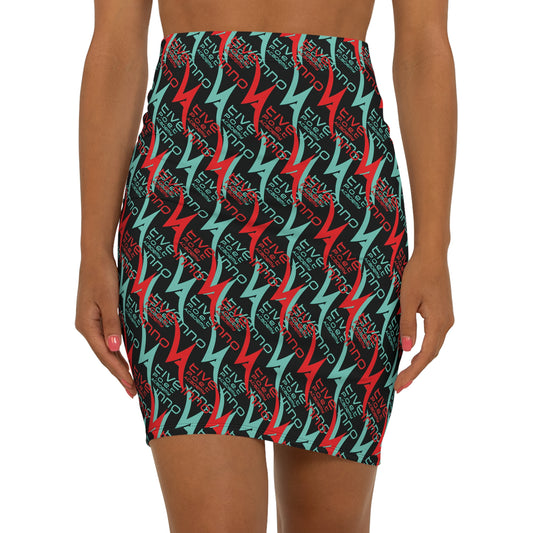 Mid-Waist Pencil Skirt