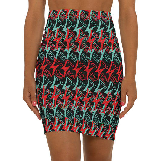 Mid-Waist Pencil Skirt