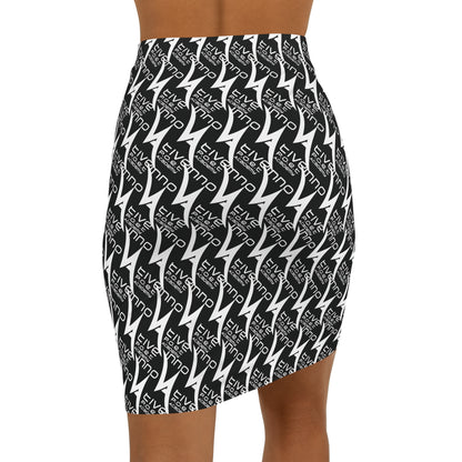 Mid-Waist Pencil Skirt