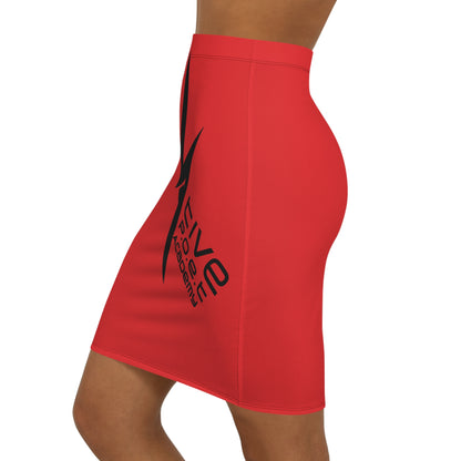 Mid-Waist Pencil Skirt